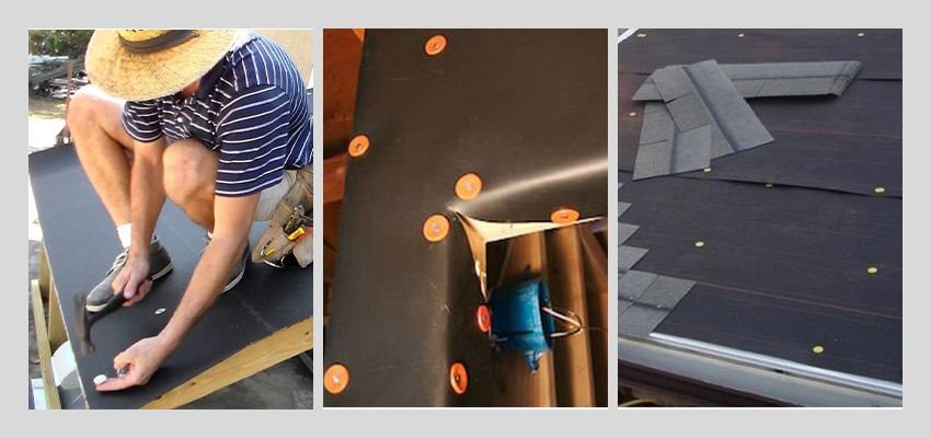 Ring Shank Plastic Cap Roofing Nails application